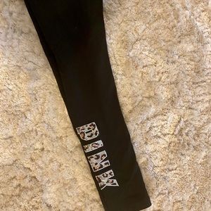Black Yoga pants with Cheetah Bling by Pink VS